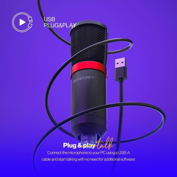 Endorfy Solum Streaming Mikrofon (Askı Aparatlı)