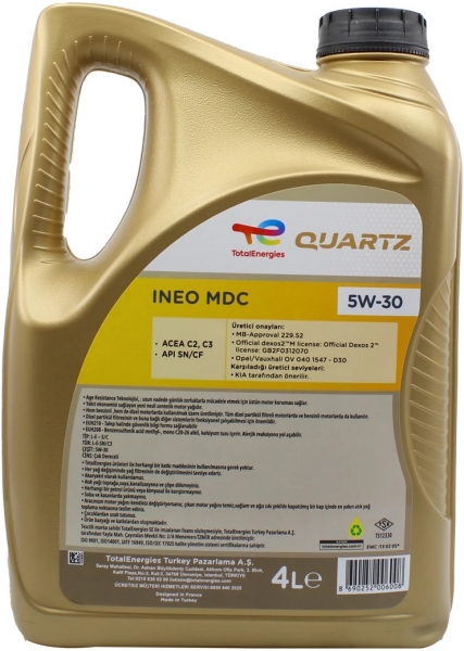 TotalEnergies Quartz Ineo MDC 5W-30 DPF Motor Yağı