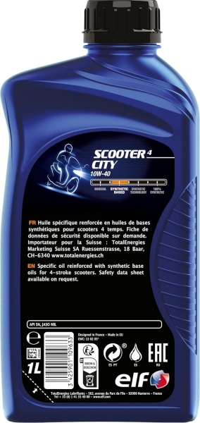 Elf Scooter 4 City 10W-40 Motor Yağı