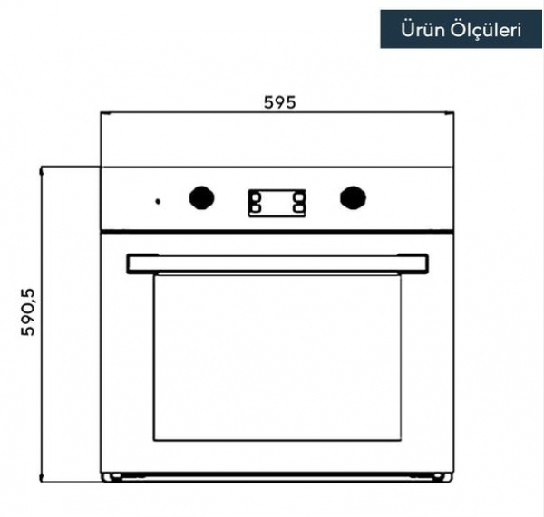 Kumtel Italian Design B66-SF2(MT) Siyah Ankastre Fırın