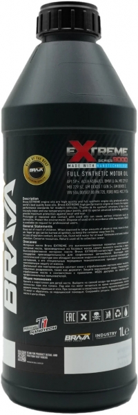 Brava Extreme 9000 0W-20 Motor Yağı
