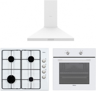 Regal Piramit Beyaz İnci Ankastre Set AO 6040 B + AF 5365 BCY + AD 60301 B