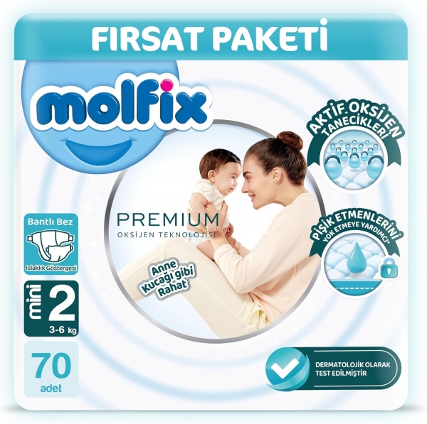 Molfix Premium 2 Beden 70 Adet Bebek Bezi