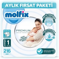 Molfix Premium 1 Beden 216 Adet resim