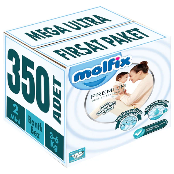 Molfix Premium 2 Beden 350 Adet Bebek Bezi