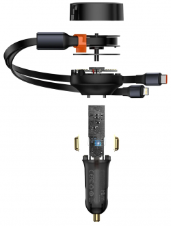 Baseus Enjoyment Retractable 2 in 1 30W Şarj Aleti