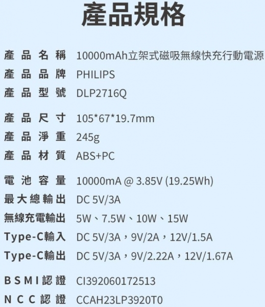Philips DLP2716Q/00 10000 mAh Powerbank