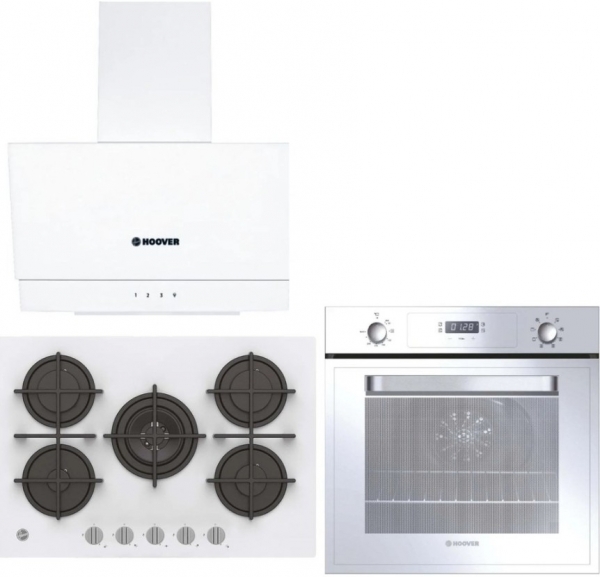 Hoover Beyaz Ankastre Set HVG74WK3W + HOT 3051 WI + HDG6C2GWTK