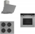 Siemens & Ferre Lux Grion Set 136 Ankastre Set CS208 + HB514FBH0T + D065