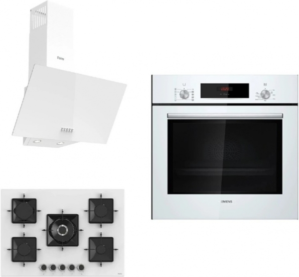 Siemens & Ferre Large Podence Beyaz Ankastre Set SS036 + HB012FBW1T + D087