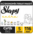 Sleepy Extra Günlük Aktivite 5 Beden 116 Adet Bebek Bezi