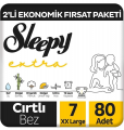 Sleepy Extra Günlük Aktivite 7 Beden 80 Adet Bebek Bezi