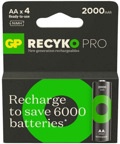GP ReCyko Pro AA 2000 mAh 4'lü Kalem Pil