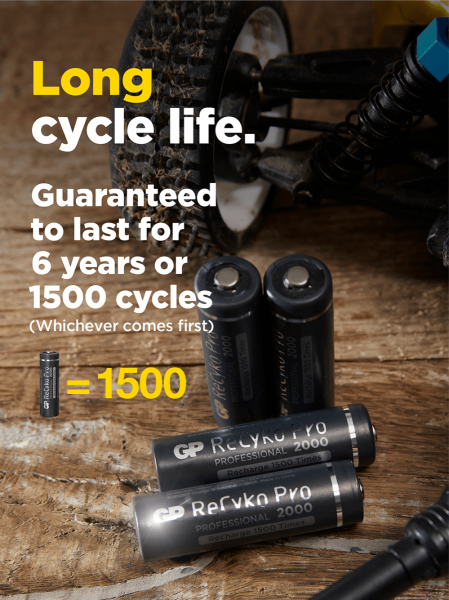 GP ReCyko Pro AA 2000 mAh 4'lü Kalem Pil