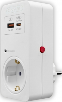 Onvec Basic Anahtarlı USB/Type-C Akım Korumalı Priz