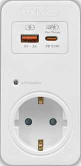 Onvec Basic Anahtarlı USB/Type-C Akım Korumalı Priz