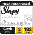 Sleepy Extra Günlük Aktivite 2 Beden 192 Adet Bebek Bezi