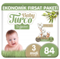 Baby Turco Doğadan 3 Beden 84 Adet Bebek Bezi
