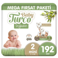 Baby Turco Doğadan 2 Beden 192 Adet Bebek Bezi