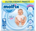 Molfix 3 Beden 108 Adet Bebek Bezi