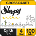 Sleepy Extra Günlük Aktivite 4 Beden 100 Adet Bebek Bezi