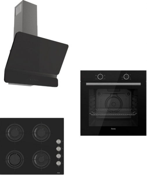 Ferre Svart Cs Serisi Lux Ankastre Set Ankastre Set CS205 + XE61CS + D080