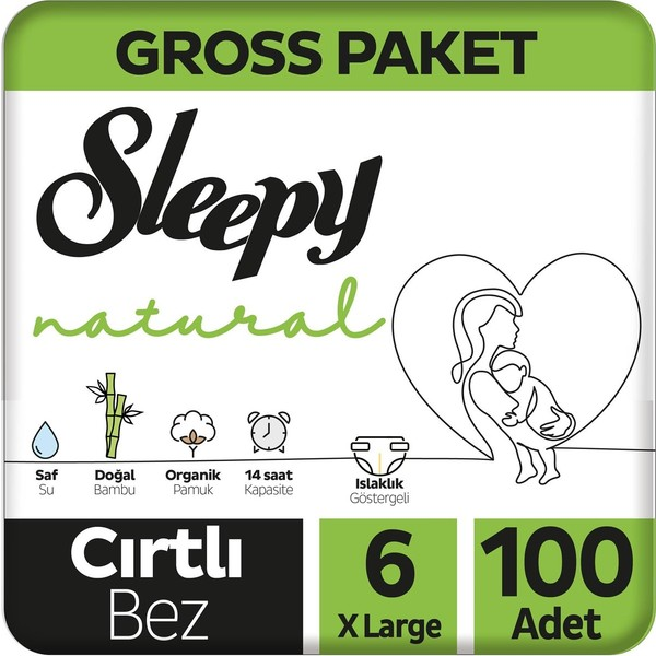 Sleepy Natural 6 Beden 100 Adet Bebek Bezi