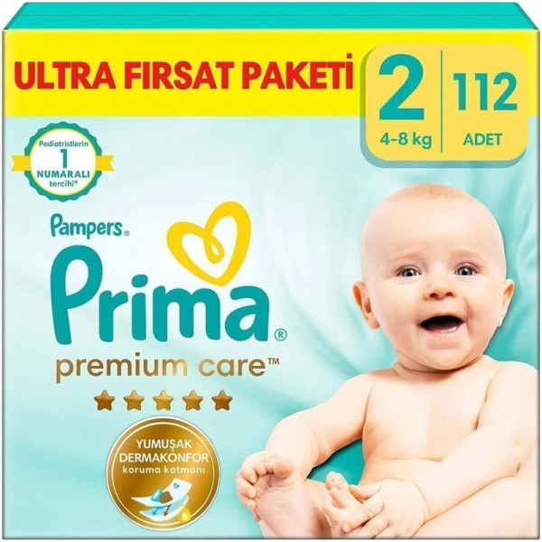 Prima Premium Care 2 Beden 112 Adet Bebek Bezi