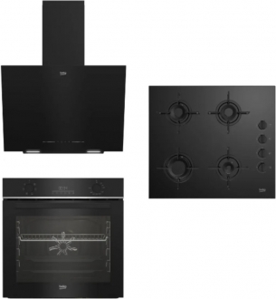 Beko Si̇yah Eko Cam Ankastre Set BOCD T 6510 ES + BFC 430 S + BDE 6040 S