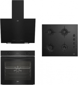 Beko Si̇yah Eko Cam Ankastre Set BOCD T 6510 ES + BFC 430 S + BDE 6040 S