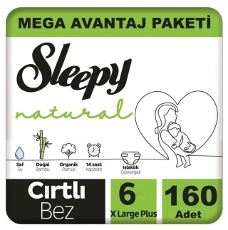 Sleepy Natural 6 Beden 160 Adet Bebek Bezi