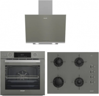 Arçelik Gri Üçlü Buhar Destekli Cam Ankastre Set OCD T 651 EG + AFC 342 G + ADE 606-2 G