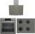 Arçelik Gri Üçlü Buhar Destekli Cam Ankastre Set OCD T 651 EG + AFC 342 G + ADE 606-2 G