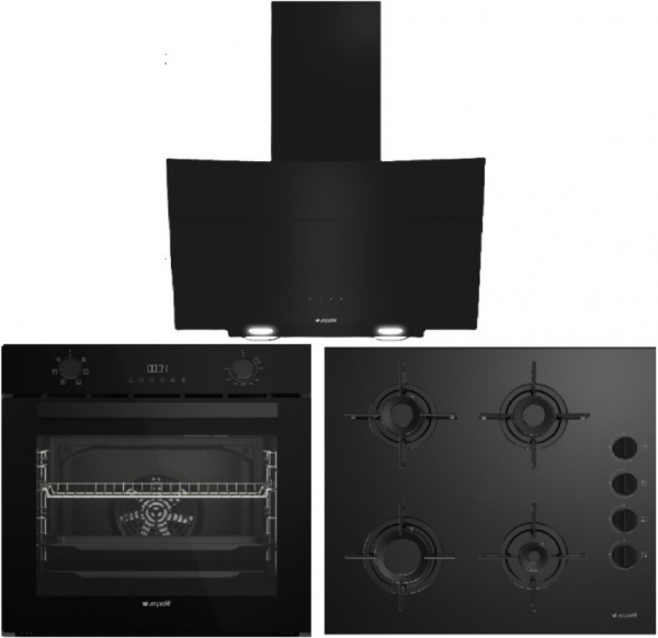 Arçelik Siyah Cam Ankastre Set OCD T 601-1 ES + AFC 330 S + P 12 YES