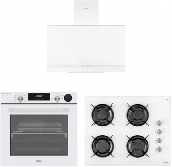 Vestel Lightfry Beyaz Ankastre Set AO-65104 B + AF-8785 YB + AD-63330 B