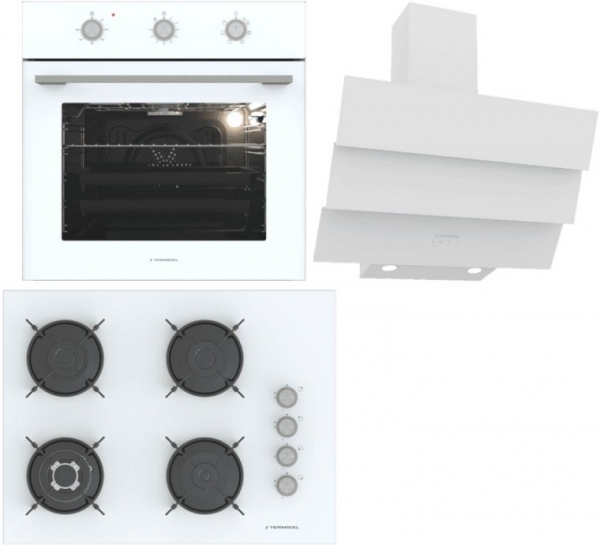 Termikel Beyaz Ankastre Set BH P7194C W + BO O6435C W + CH S6532C WW