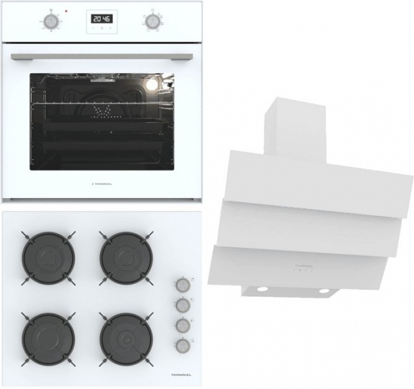 Termikel Beyaz Ankastre Set BH P6144C W + BO O64D5C W + CH S6532C WW