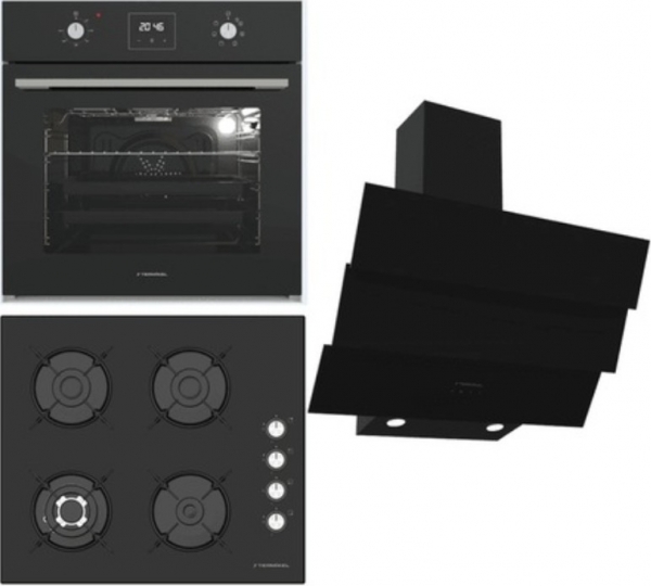 Termikel Siyah Ankastre Set BH P6194C B + BO O64D5C B + CH S6532C BB