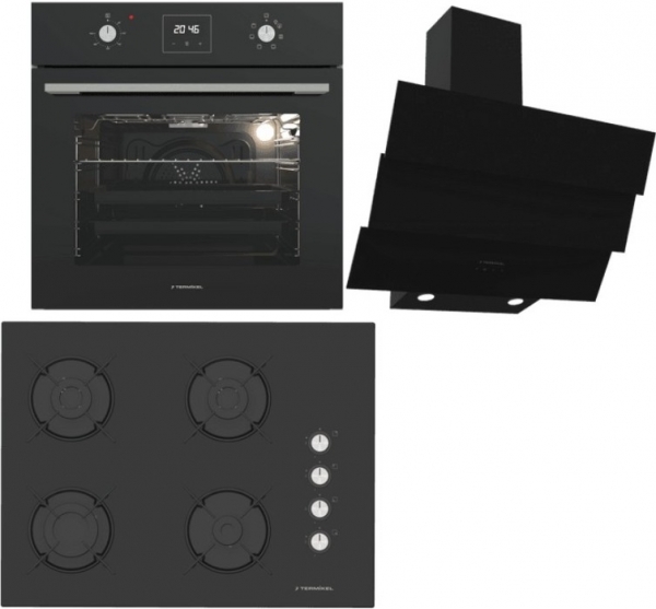 Termikel Siyah Ankastre Set BH P7144C B + BO O64D5C B + CH S6532C BB