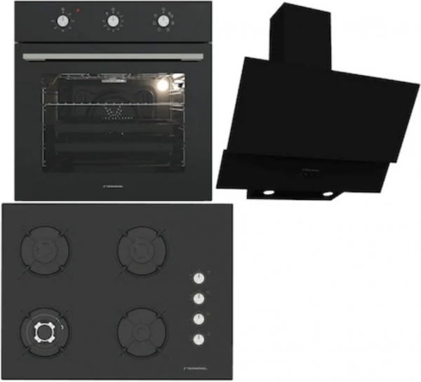 Termikel Siyah Ankastre Set BH P7194C B + BO O6435C B + CH C6532C BB
