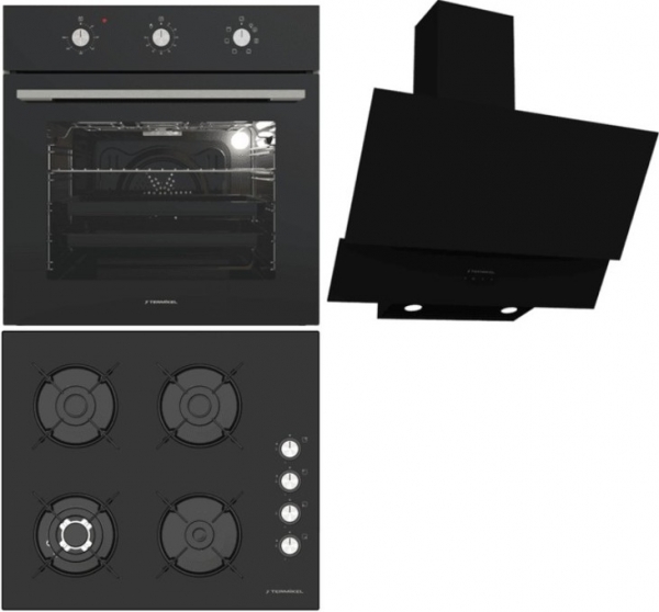Termikel Siyah Ankastre Set BH P6194C B + BO O6435C B + CH C6532C BB