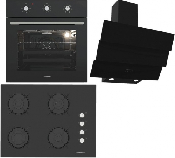 Termikel Siyah Ankastre Set BH P7144C B + BO O6435C B + CH S6532C BB