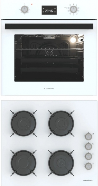 Termikel Beyaz 2'li Ankastre Set BH P6144C W + BO O6555C W +