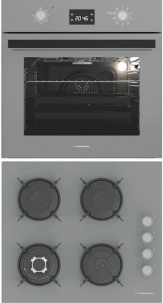 Termikel 2'li Gri Ankastre Set BH P6194C A + BO O6555C A +