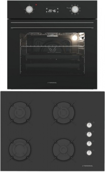 Termikel 2'li Siyah Ankastre Set BH P7144C B + BO O6555C DB +