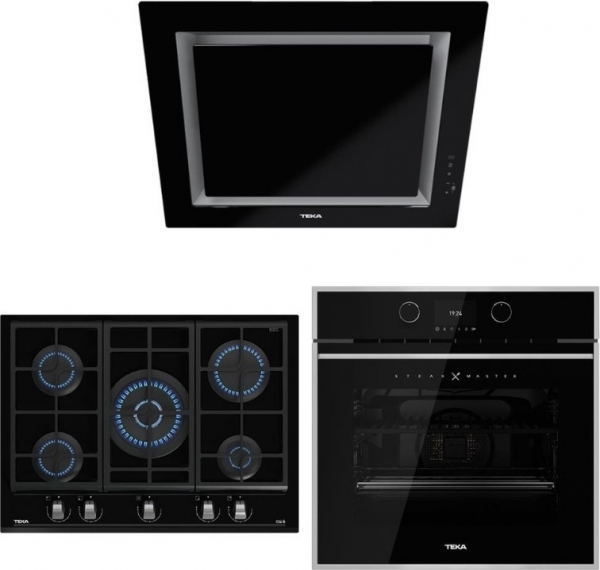Teka Siyah Ankastre Set GZC 75330 XBC BK + SteakMaster + DLV 68660 BK