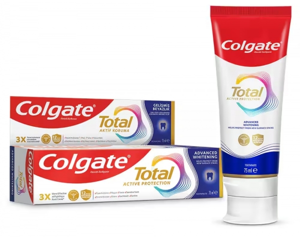 Colgate Total Aktif Koruma Gelişmiş Beyazlık 75 ml