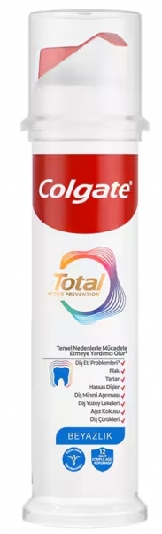 Colgate Total Aktif Koruma Beyazlık Pompalı 100 ml
