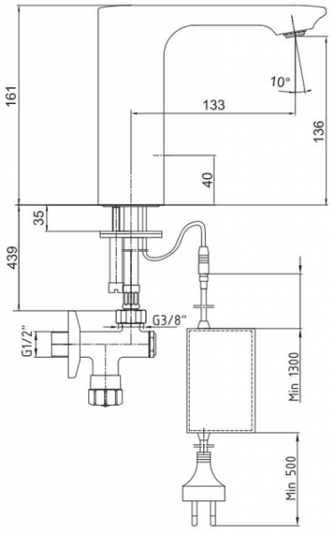 E.C.A. Compact 108108043 Lavabo Bataryası