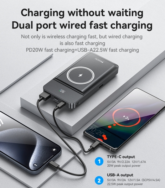 Yesido YP69 10000 mAh Powerbank